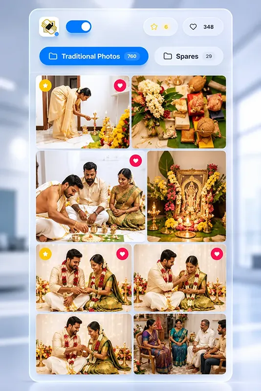 Client Photo Selection Gallery View
