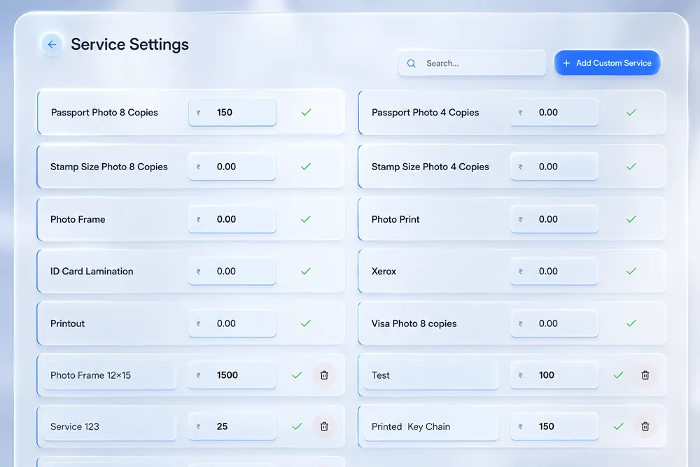 One-time service templates setup